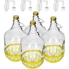 4 x Dama 5L con tapón, tubo de fermentación, cierre y cesta - 2 