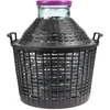 Balón para vino 15L con cuello ancho en cesta de plástico. - 7 