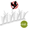 Listones con púas repelentes de aves, decorativos, blancos - de plástico, 6 uds. - 4 