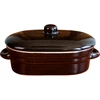 Olla de gres para manteca, alargada con tapa 0,75L ['ollas para manteca', ' olla para manteca', ' olla de barro para manteca', ' olla de gres para manteca', ' olla de gres para manteca', ' olla para manteca de gres\r\n']