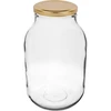 Tarro 3L con tapa dorada fi100 ['tarro', ' tarro de vidrio', ' frasco de vidrio', ' tarro con tapa', ' tarro para encurtir pepinos', ' tarro para pepinos', ' tarro para licores', ' frasco para licores', ' 3 l']