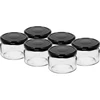 Tarro de caviar 200ml fi82/6 con tapa negra 6uds ['tarro bajo', ' tarro de vidrio', ' tarro 200 ml', ' tapa twist-off', ' tarro para mermeladas', ' contenedor de almacenamiento', ' conservas caseras', ' tarro para arenques', ' tarro para ensaladas', ' tarro para postre']
