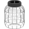 Tarro multifuncional con tapa negra, 3L ['tarros para conservas', ' tarro', ' tarro para pepinillos', ' para licores', ' tarro 3 l', ' tarro con certificación', ' tarro irrompible', ' tarro universal', ' tarro multifuncional', ' tarro para conservas', ' tarro de plástico', ' tarro de material']