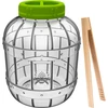 Tarro multifuncional de 5L para encurtir + pinzas ['pepinos encurtidos', ' coliflor encurtida', ' remolachas encurtidas', ' fermento de remolacha', ' tarro de plástico', ' tarro de plástico', ' encurtidos caseros', ' tarro de 5L', ' tarro certificado para encurtir', ' pinzas para pepinos', ' tarro con pinzas']