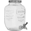 Tarro para limonada, con grifo - de vidrio, 4 L ['tarro para limonada', ' tarro para bebidas', ' tarro con grifo', ' tarro de 4 litros con grifo', ' botella de vidrio con grifo', ' botella de vidrio para bebidas', ' tarro para bebida', ' tarro para bebida para fiesta', ' tarro con grifo para jardín', ' limonada al aire libre', ' refresco de verano']