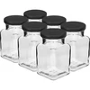 Tarro TO 150ml Cuatro esquinas fi53 tapa negra -6uds - 9 