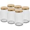 Tarro TO 900ml tapa dorada fi82/6 - 6uds. ['tarros', ' tarro de vidrio', ' tarros de vidrio', ' tarro con tapa', ' tarros para conservas', ' tarro para conservas', ' tarros para envasar', ' tarro para pepinillos', ' tarro para miel', ' 900 ml', ' 0', '9 l.']