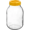 Tarro twist-off 3 L y tapa de plástico fi 100, con asa ['tarro', ' tarro de vidrio', ' frasco de vidrio', ' frasco con tapa', ' frasco para encurtir pepinos', ' frasco para pepinos', ' frasco para licores', ' tarro para licores', ' frasco con asa', ' tapa con asa', ' tarro práctico', ' tarro con asa', ' bonito frasco', ' qué frasco comprar']