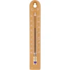 Termómetro universal (-30/50C) 17cm marrón claro ['termómetro', ' termómetro universal', ' termómetro de plástico', ' termómetro con escala legible', ' termómetro con doble escala en °C y °F', ' termómetro para habitaciones con alta humedad', ' termómetro exterior hasta -30°C', ' termómetro resistente a la humedad', ' termómetro de color marrón', ' termómetro sólido']