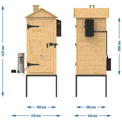 Ahumador 200 L dragON Larch E21 - de alerce, con módulo calefactor eléctrico y controlador - 14