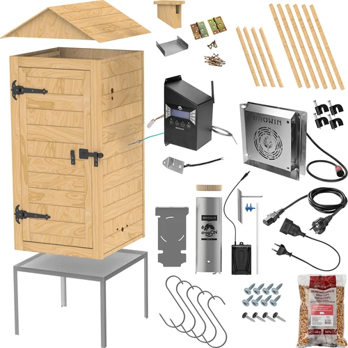 Ahumador con Wi‑Fi, 200 L - dragON WOOD 100IQ con módulo calefactor eléctrico y controlador - 3