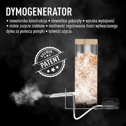 Ahumador con Wi‑Fi, 200 L - dragON WOOD 100IQ con módulo calefactor eléctrico y controlador, a leña - 9