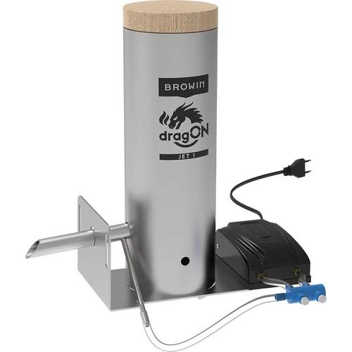 Ahumador de jardín de madera de 200 L – dragON Wood 100E con módulo de calentamiento eléctrico y controlador - 9