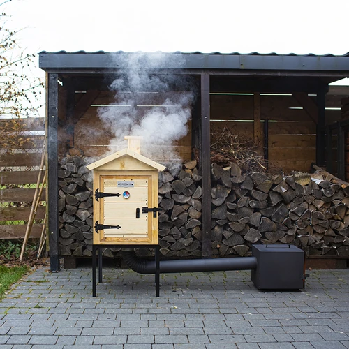 Ahumador de madera de 60 cm, con caja de fuego - 4