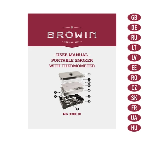 Ahumador portátil con termómetro y virutas de madera de frutas - 8