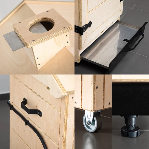 Ahumador sin marco dragON PLYWOOD NATURE con controlador digital, 200L - 6