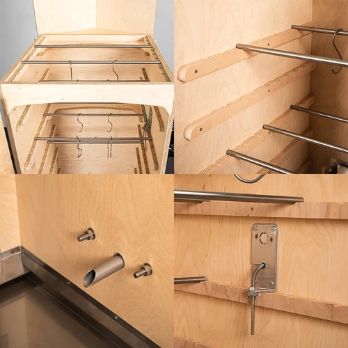 Ahumador dragON PLYWOOD NATURE sin bastidor, modular, con controlador digital, 320 L - 5