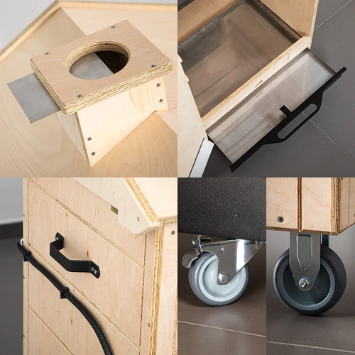 Ahumador dragON PLYWOOD NATURE sin bastidor, modular, con controlador digital, 320 L - 6