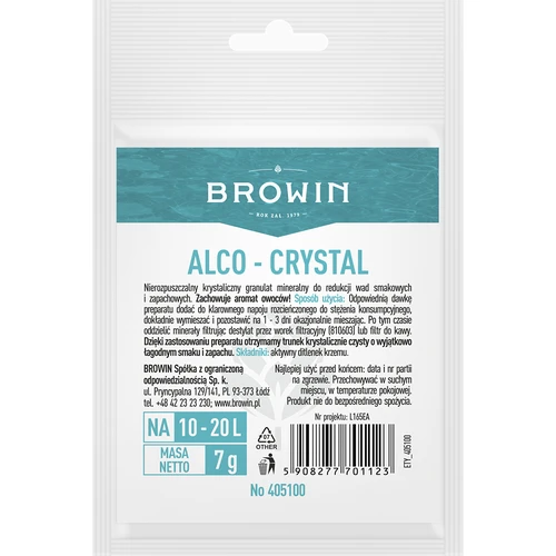 Alco-crystal - agente que mejora las cualidades de los alcoholes