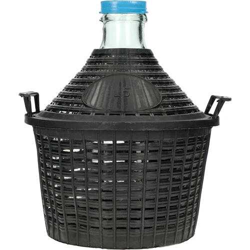 Balón para vino 5L en cesta de plástico