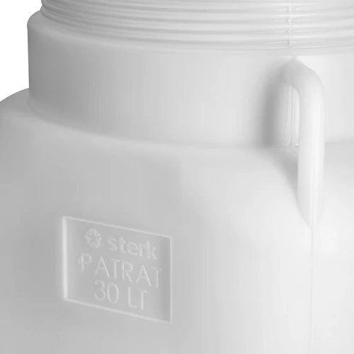 Barril Cuadrado - blanco, asas, 30 L - 8