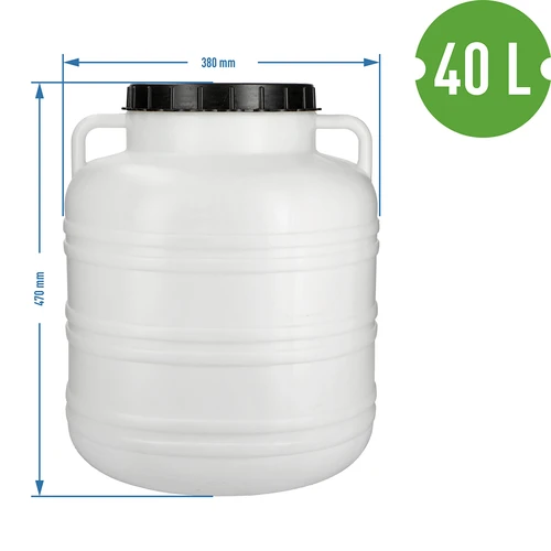 Barril para Encurtidos - blanco, asas, 40 L - 8