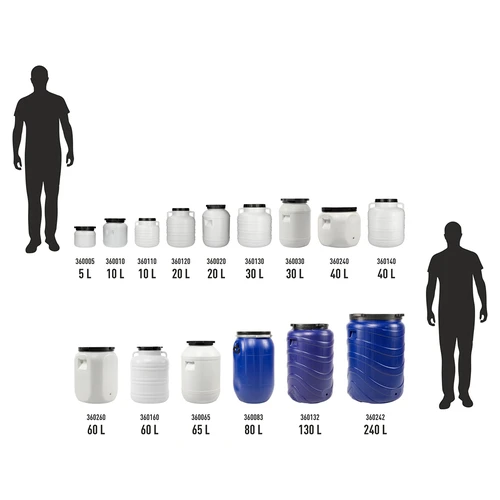 Olla de fermentación 20L - blanca, con asas - 11