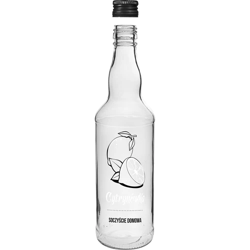 Botella de 500 ml con tapón de rosca, estampado «Cytrynówka», 1 ud. - 2