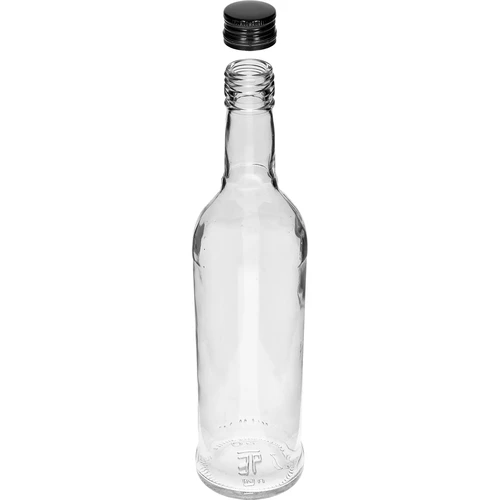 Botella 500ml Esbelta para vodka con tapa negra 6uds - 4