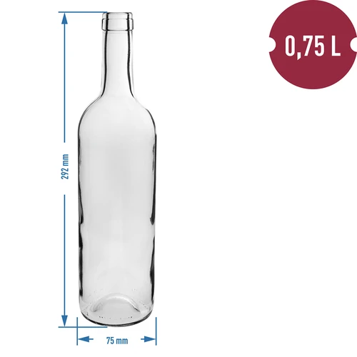 Botella Blanca para vino 750ml - paquete de 8 uds. - 3