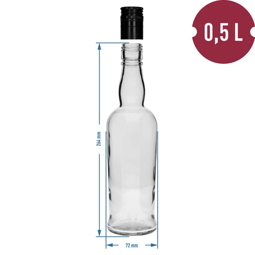 Botella Capitán 500 ml con tapón de rosca, 1 ud. - 4