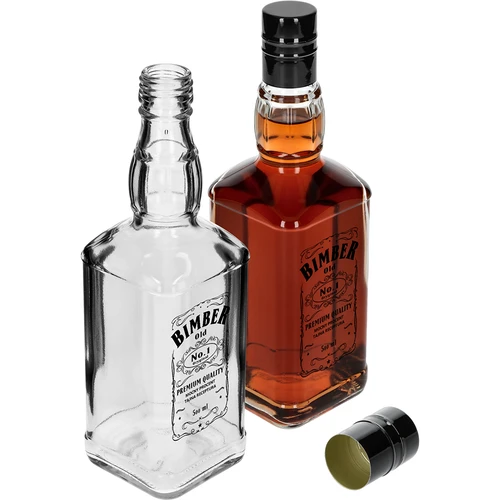 Botella Daniels 500 ml con tapón de rosca, estampado “Bimber OLD”, 1 ud. - 4