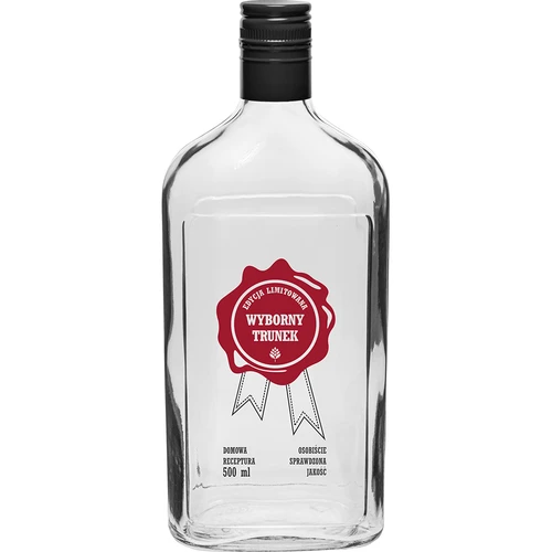 Botella de 500 ml con tapón de rosca, impresión «Wyborny Trunek», 1 ud.