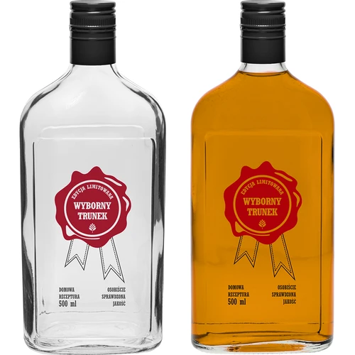Botella de 500 ml con tapón de rosca, impresión «Wyborny Trunek», 1 ud. - 4