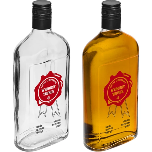Botella de 500 ml con tapón de rosca, impresión «Wyborny Trunek», 1 ud. - 5