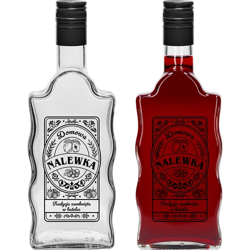 Botella Monacal 500 ml con tapón de rosca, estampado «Nalewka», 1 ud. - 2