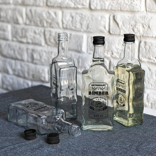 Botella Klasztorna 500 ml con tapón de rosca, estampado «Bimber», 1 ud. - 6