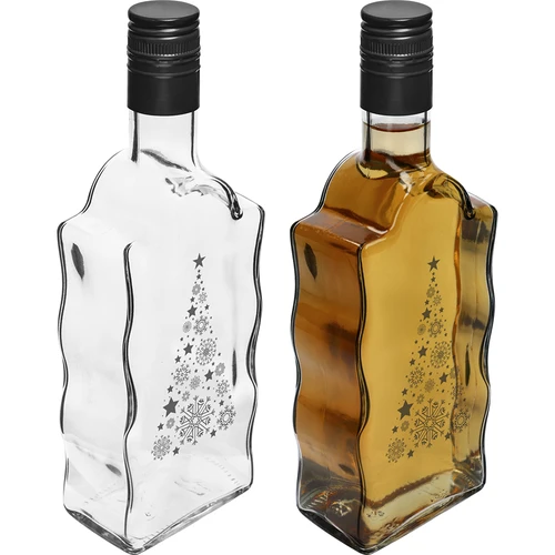 Botella Klasztorna 500 ml con tapón de rosca, estampado «Árbol de Navidad», 1 ud. - 3