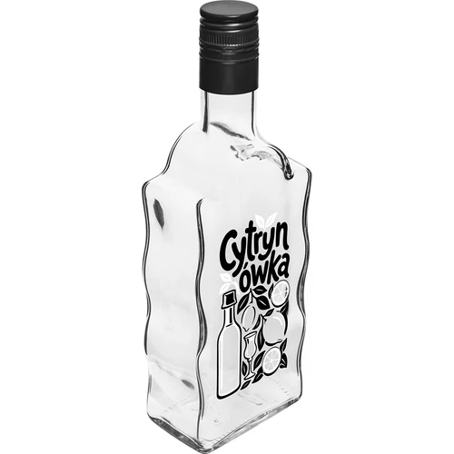 Botella Klasztorna 500 ml con tapón de rosca y diseño impreso «Cytrynówka», diseño 1