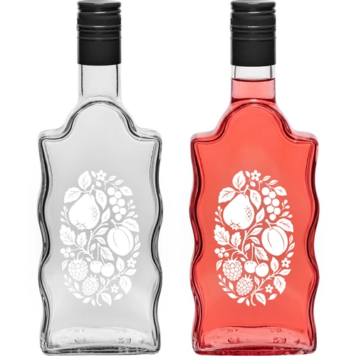 Botella Klasztorna 500 ml con tapón de rosca y estampado «Frutas», diseño 1 - 3