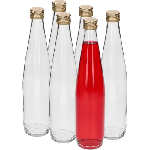 Botella Klubowa 500 ml con tapón dorado de rosca, pack de 6 unidades - 3