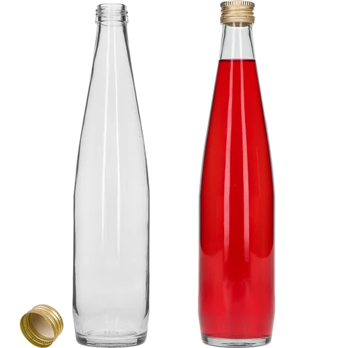 Botella Klubowa 500 ml con tapón dorado de rosca, pack de 6 unidades - 4
