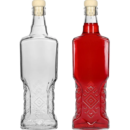 Botella Kredensowa 500 ml con tapón de corcho - 4