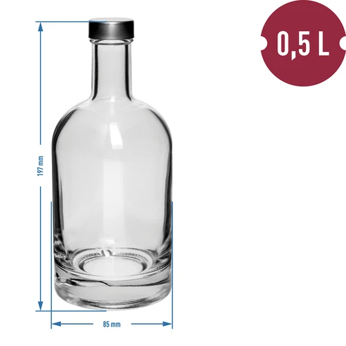 Botella Miss Barku 500 ml con tapón de rosca, 1 unidad - 2