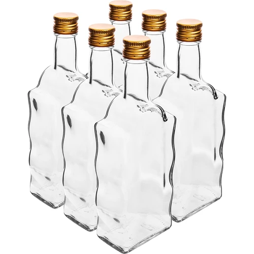 Botella Monástica 500ml con tapa, blanca - 6 uds.