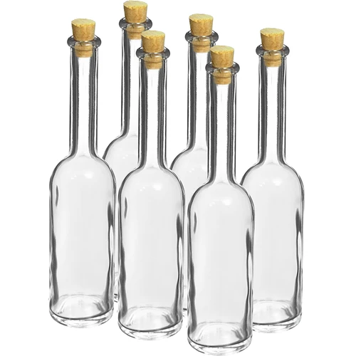 Botella para licor 100ml 6uds.+ 6 corchos KK14/10