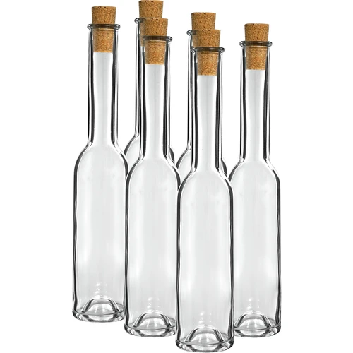 Botella para licor 200ml 6uds.+ 6 corchos KK23/18