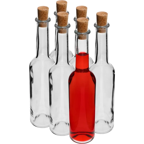 Botella para licor 350ml 6uds.+ 6 corchos - 2