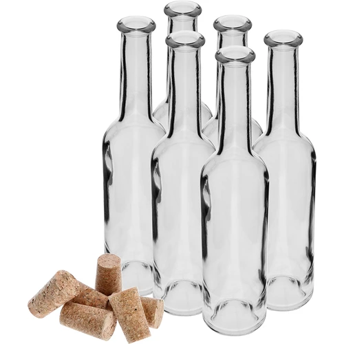 Botella para licor 350ml 6uds.+ 6 corchos - 3