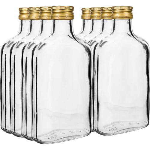 Botella para licores petaca 100ml+ tapa 8uds - 2
